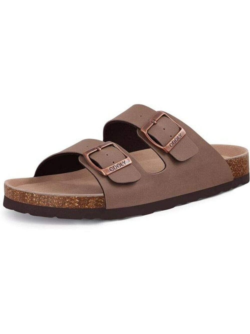 Unisex Cork Slide Sandals Arch Support Adjustable Buckle Summer Outdoor Shoes